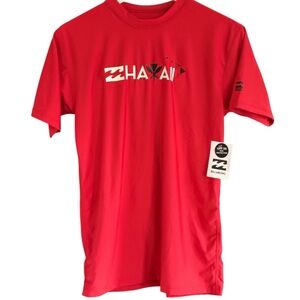 Billabong NWT Boys Hawaii Red Swim Shirt Rashguard Size 12